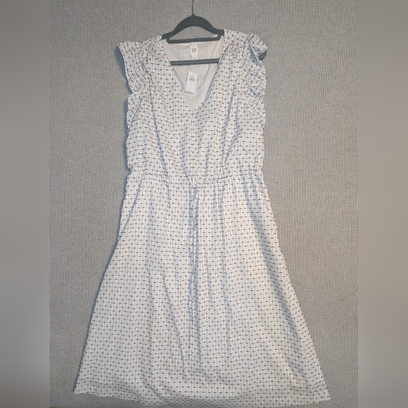 GAP White and Black Patterned Women's Dress - Picture 1 of 6